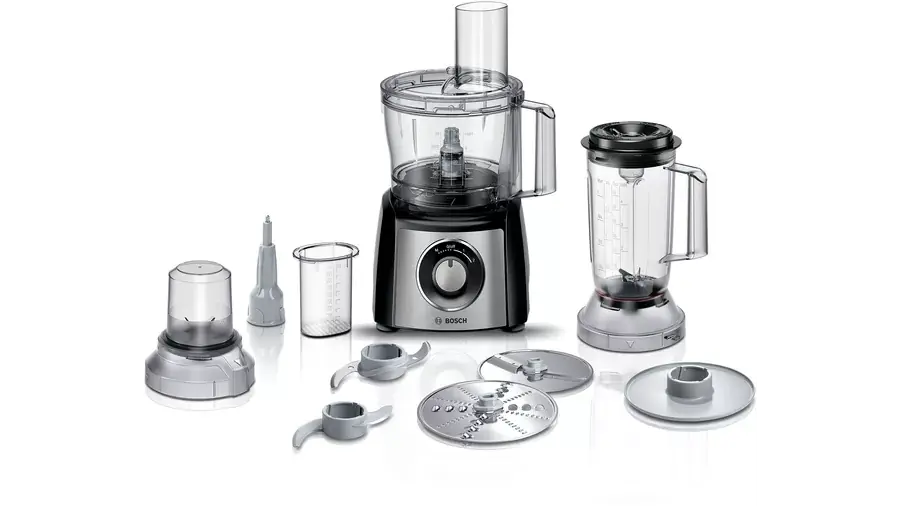 Robot de Cuisine Bosch Multi Fonction Avec Blender 2,3Lt 800W Inox noir Mcm3501M