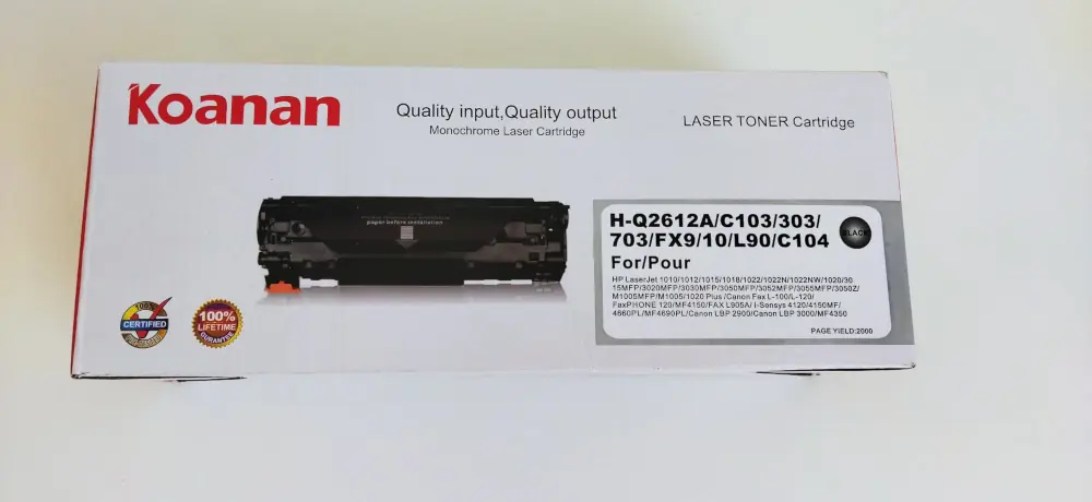 Toner Compatible H Q2612A/c103/303/703/Fx9/10/L90/C104