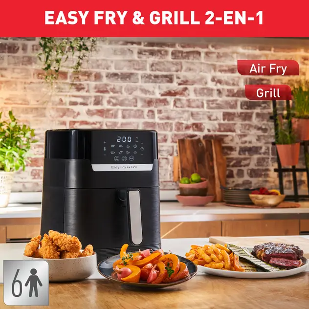 Friteuse sans huile Moulinex Easy Fry & Grill 8 programmes - 4,6L EZ505810