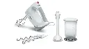 Batteur + Mixeur Bosch Turbo 450W  5  Vitesses Blanc gris Mfq3540