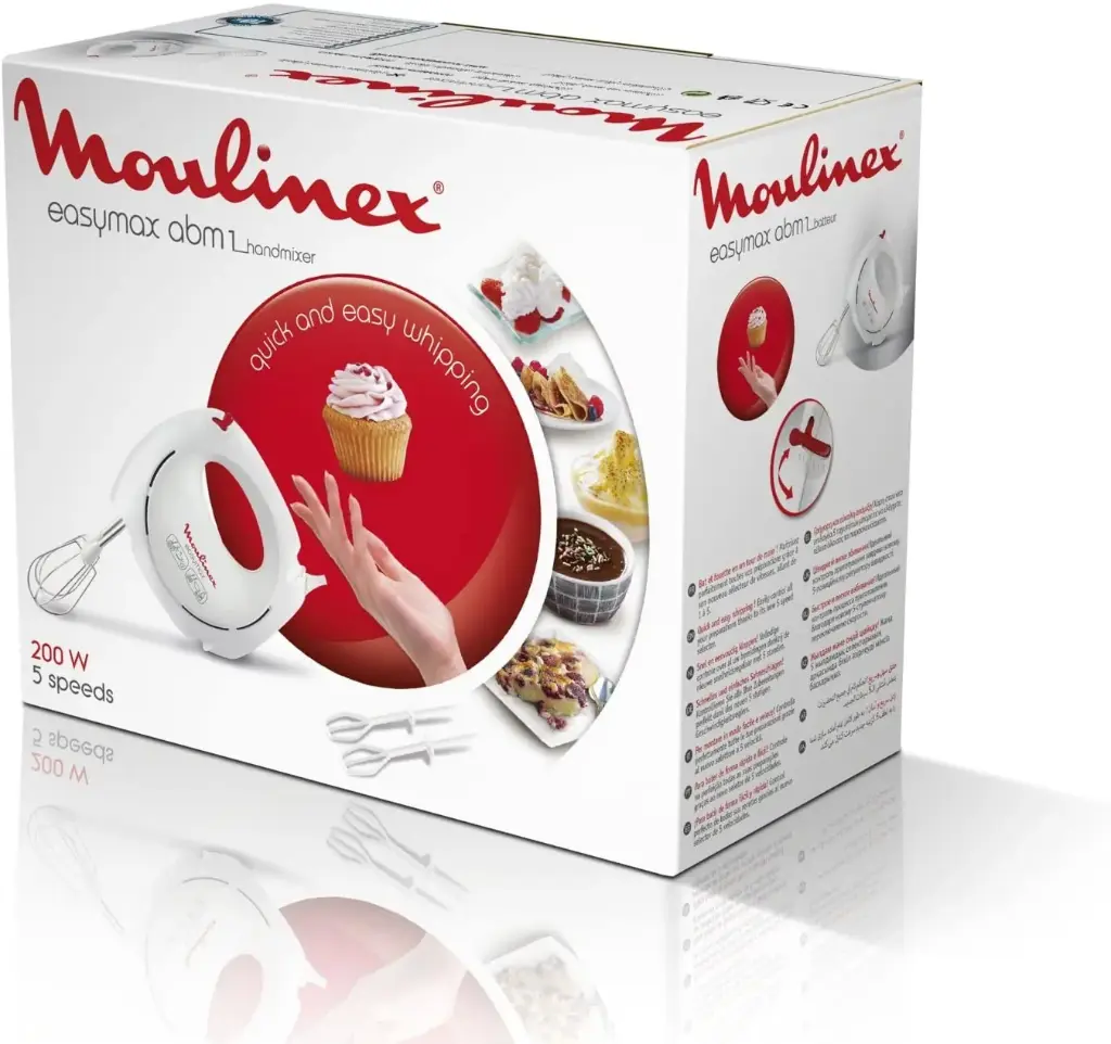 Batteur Moulinex  Électrique 200W Avec 5 Vitesses Hm2501B1