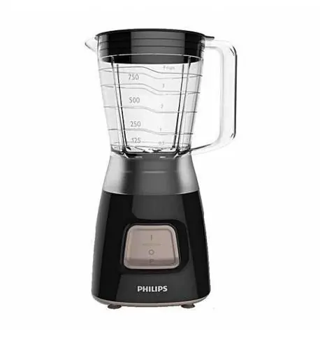 Blender Philips 450W 1,25 L Bocal En Plastique Lames En Acier Inoxydable Avec 2 Moulins   Hr205890