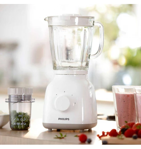 Blender Philips En Verre 400 W, 1,5 L+ Mini Hachoir   Hr210601