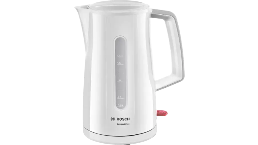 Bouilloire Bosch Compact class  1.7Lt2400W En Acier Inoxydable Sans Fil  Blanc  Twk3A011