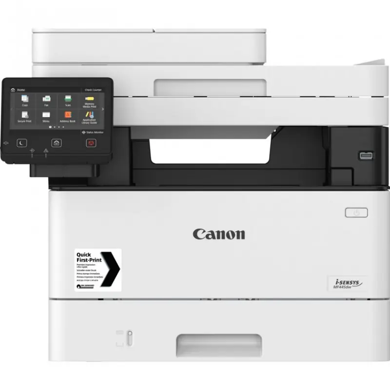 Imprimante A4 Multifonction Canon Laser Noirblanc  38Ppm  4En1  Recto Verso  Wifi   Mf 445Dw