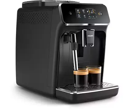 Machine Expresso Philips À Café Grains Avec Broyeur1.8 L, Mousseur À Lait Noir Mat   Ep2221/40