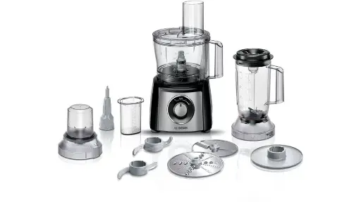 [P456] Robot de Cuisine Bosch Multi Fonction Avec Blender 2,3Lt 800W Inox noir Mcm3501M