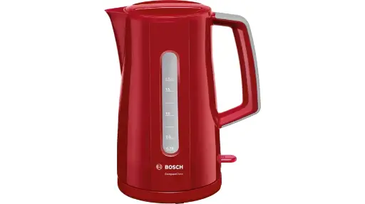 [P155] Bouilloire Bosch Compact class  1.7Lt2400W En Acier Inoxydable Sans Fil  Rouge   Twk3A014