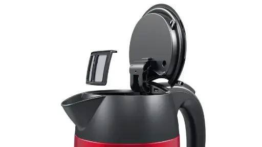 [P157] Bouilloire Bosch Designline 1.7Litre 2400W  En Acier Inoxydable Sans Fil Rouge   Twk3P424