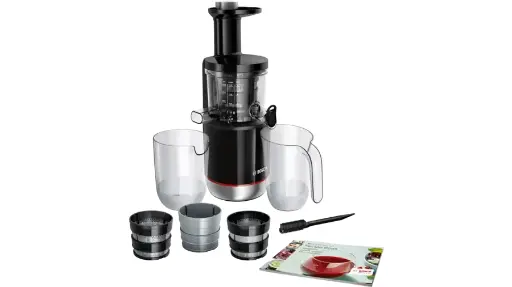 [P267] Extracteur Bosch 1Lt 150W 3Filteres Extraction Lente 55Tmin  Noir inox Mesm731M