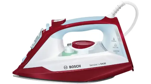 [P269] Fer A Repasser Bosch Vapeur Sensixx'X  Da30  3Anticalc  2400W Rougeblanc   Tda3024010