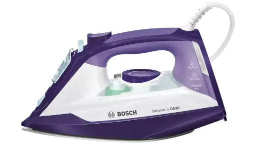 [P270] Fer A Repasser Bosch Vapeur Sensixx'X  Da30  3Anticalc  2400W Violet blanc Tda3024030