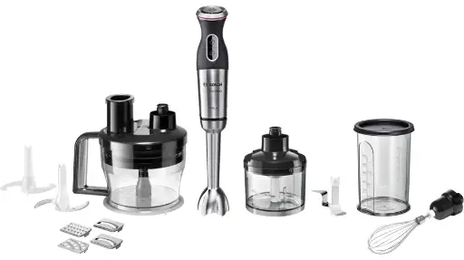 [P338] Mixeur A Bras Bosch Maxomixx Kit 5En1 (Bras+Bol+Batteur+Mini Hachoir+Mini Robot) 1000W   Ms8Cm6190