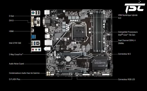 CARTE MERE GIGABYTE B460M DS3H V2 LGA 1200 TRADE SOLUTIONS COMPANY