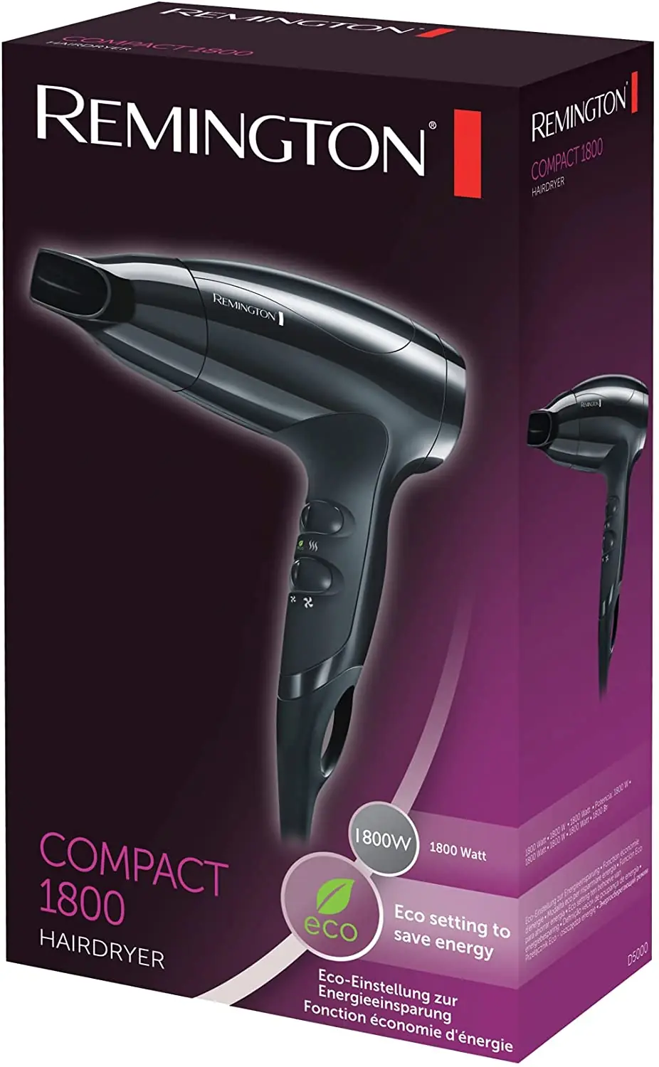 Sèche Cheveux Remington Eco Compact 1800W - D5000 - trade solutions company